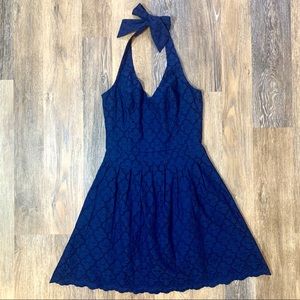 Lilly Pulitzer Halter Pleated Eyelet Dress